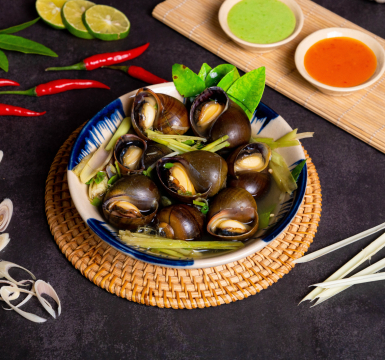 Ốc lác hấp xả