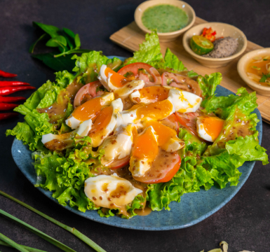 Salad trứng dầu mè