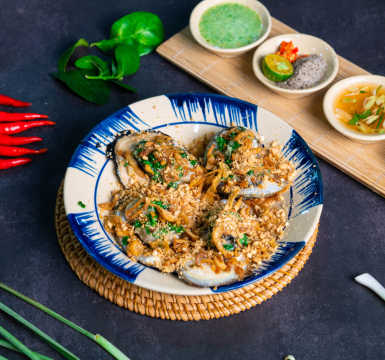 Hào sữa nướng mỡ hành